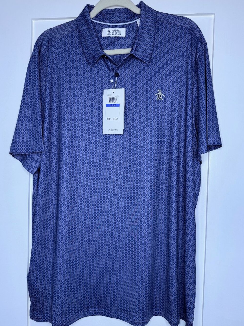 Men's Original Penguin XL Black Iris Polo Shirt Brand New